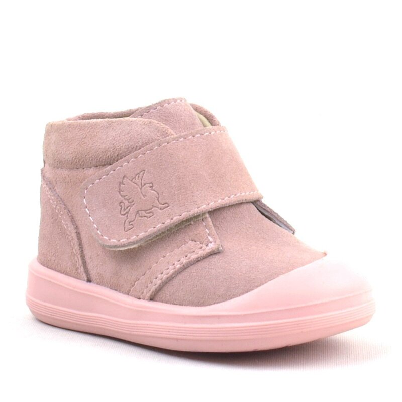 Rakerplus Yoohoo Genuine Leather Powder Pink Velcro Baby Girl Boots - Rakerplus