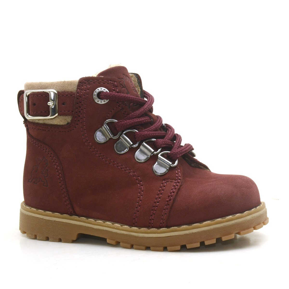 Rakerplus Griffon Genuine Leather Burgundy Zippered Kids' Boots - 1