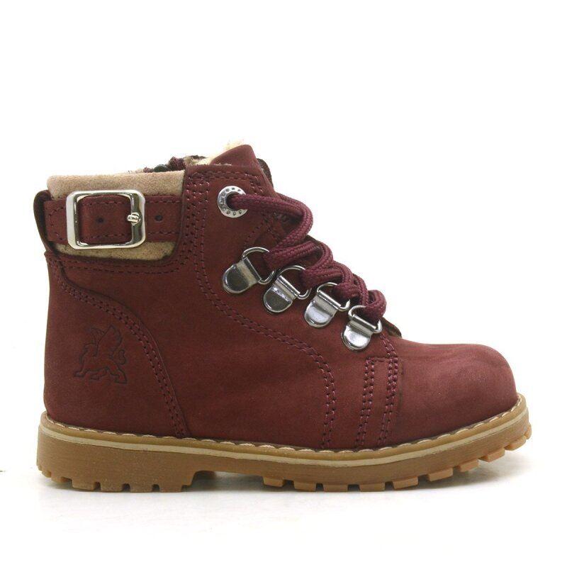 Rakerplus Griffon Genuine Leather Burgundy Zippered Kids' Boots - 2