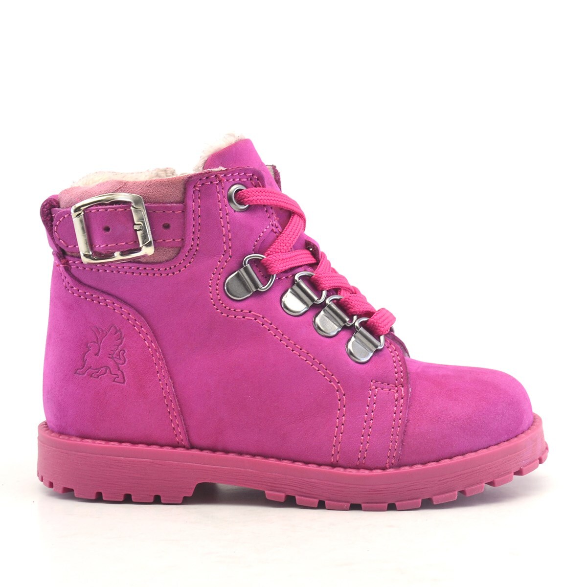 Rakerplus Griffon Genuine Leather Pink Zippered Winter Baby Girl Boots - 2