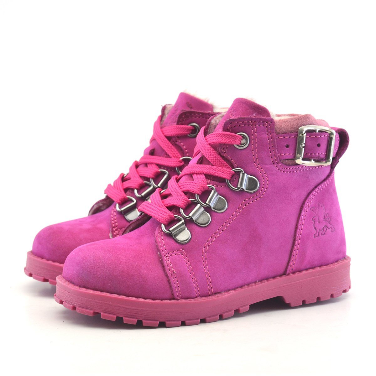 Rakerplus Griffon Genuine Leather Pink Zippered Winter Baby Girl Boots - 4