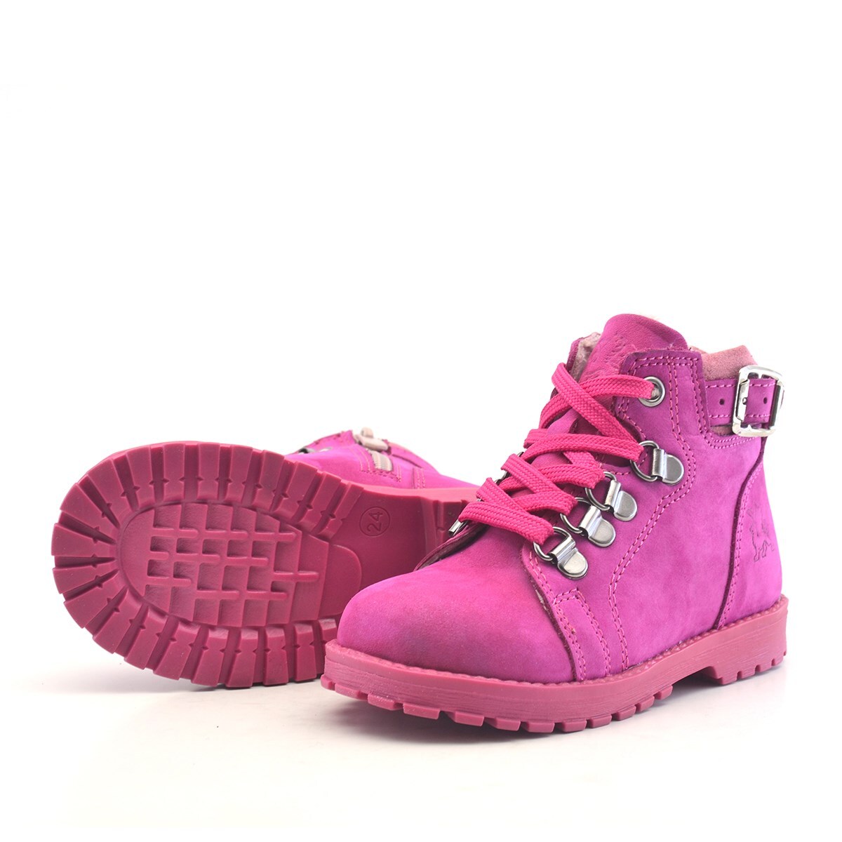 Rakerplus Griffon Genuine Leather Pink Zippered Winter Baby Girl Boots - 5