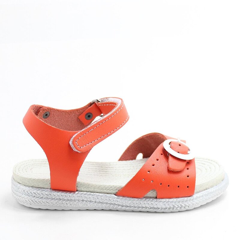 ARTICO CARINY GENUINE LEATHER ORANGE GIRL BABY CHILD SANDALS - Artico