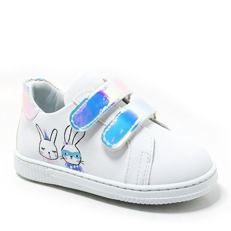 Artico Miclou White Velcro Baby Girl Sneakers - Artico