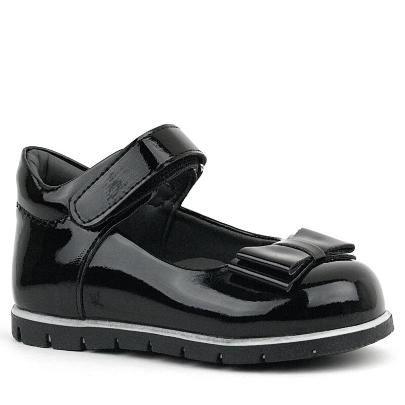Rakerplus Black Patent Leather Baby Girl Ballet Flats with Bow - Rakerplus