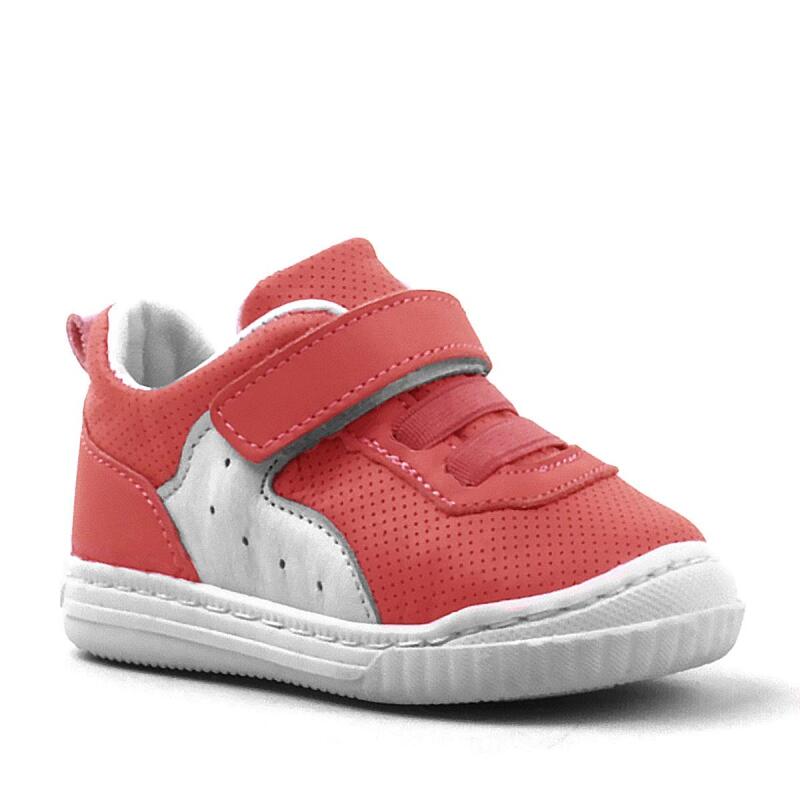 Rakerplus Pup Genuine Leather Red Velcro Elastic First Steps Baby Shoes - Rakerplus