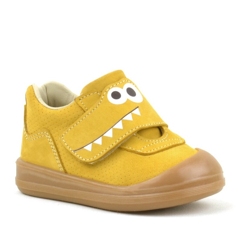 Rakerplus Dino Genuine Leather Yellow High-Top Baby Shoes - Rakerplus