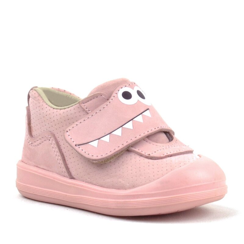 Rakerplus Dino Genuine Leather Powder Pink High-Top Baby Shoes - Rakerplus