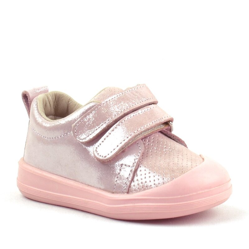 Rakerplus Sonic Genuine Leather Powder Pink Shimmering Anatomical Baby Sports Shoes - Rakerplus