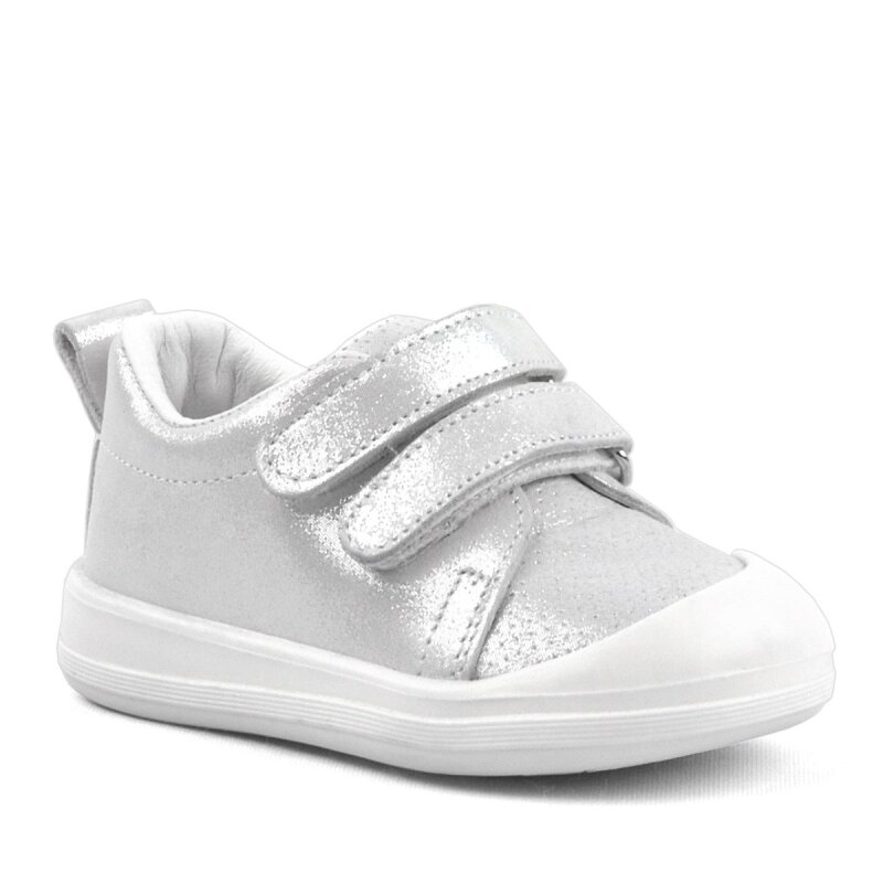 Rakerplus Sonic Genuine Leather White Glittery Anatomical Baby Sneakers - Rakerplus
