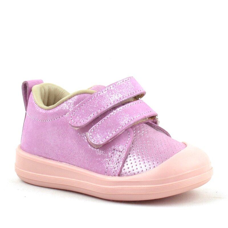 Rakerplus Sonic Genuine Leather Pink Glittery Anatomical Baby Sneakers - Rakerplus