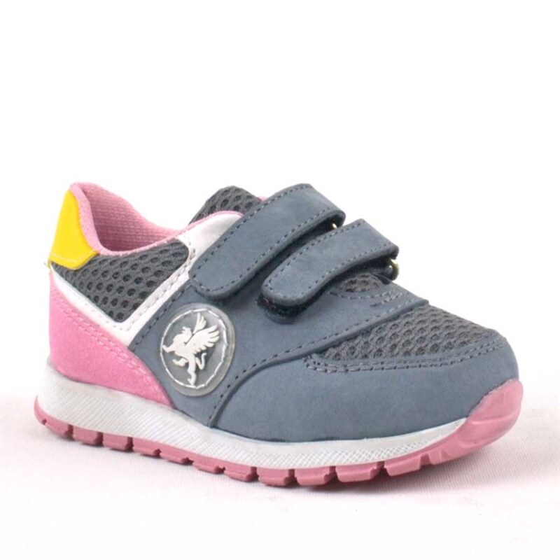 Rakerplus Genuine Leather Grey Velcro Baby Girl Sneakers - Rakerplus