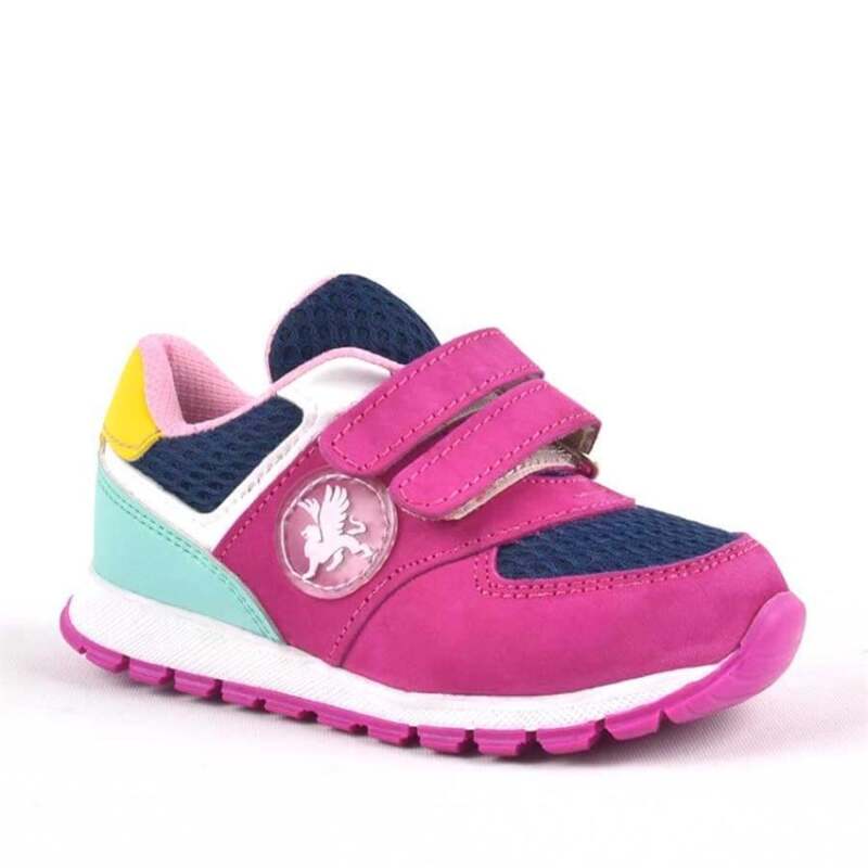 Rakerplus Genuine Leather Fuchsia Pink Velcro Baby Girl Sneakers - Rakerplus