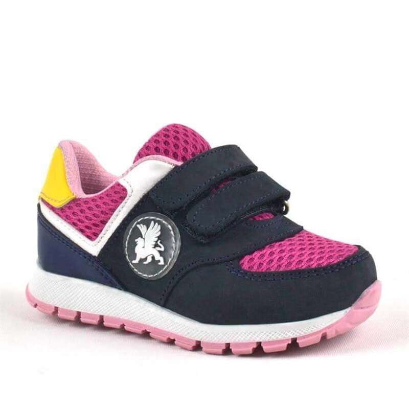 Rakerplus Genuine Leather Navy Blue Velcro Baby Girl Athletic Shoes - Rakerplus