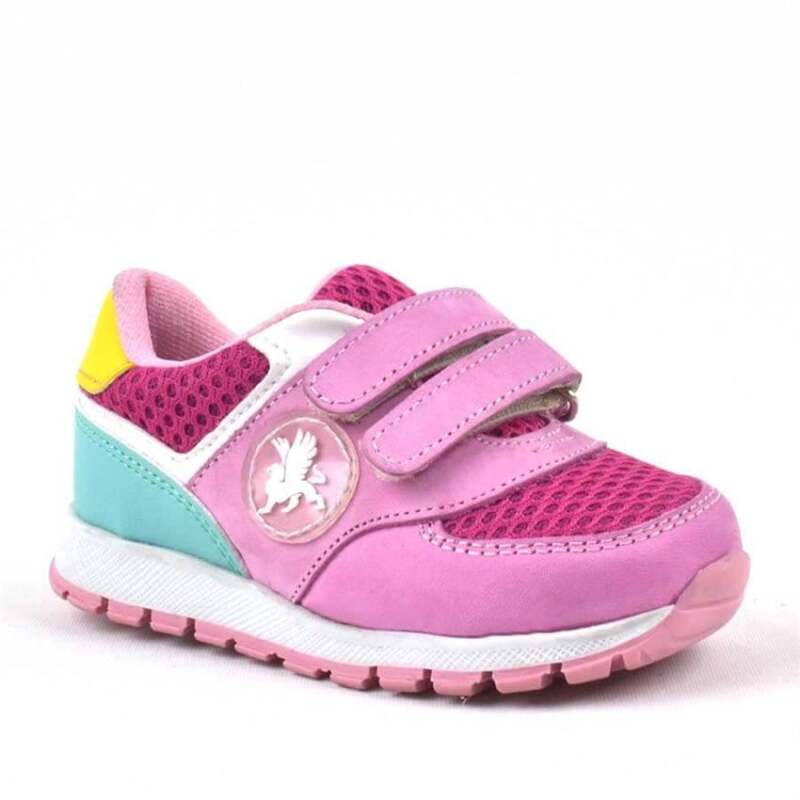 Rakerplus Genuine Leather Pink Velcro Baby Girl Sneakers - Rakerplus
