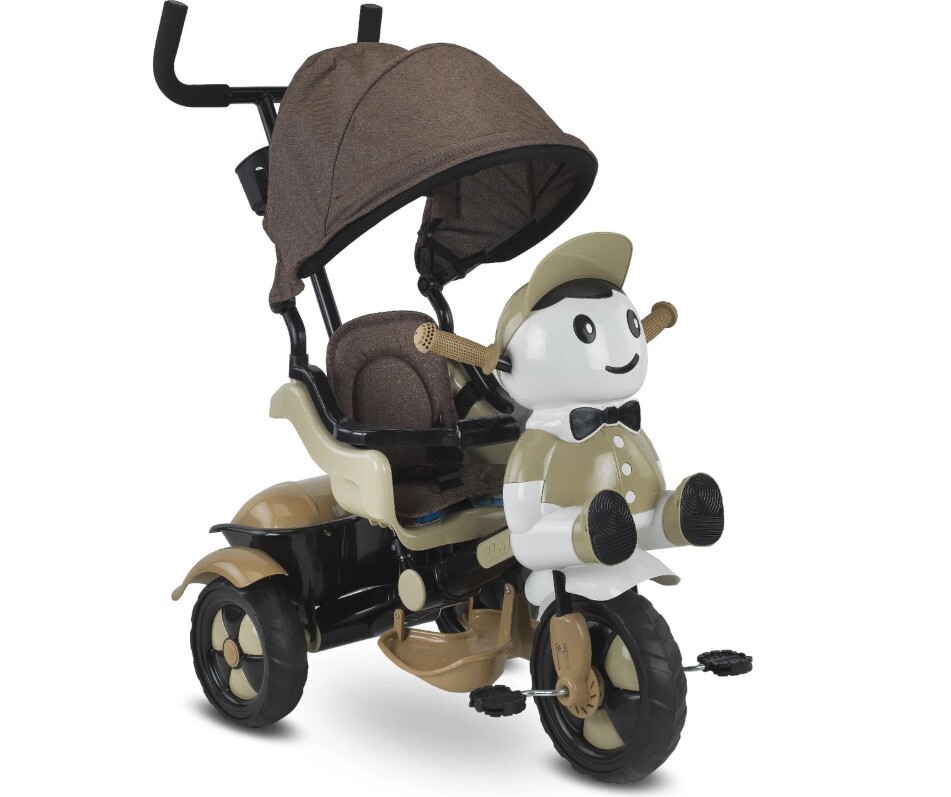 Babyhope 125A Yupi Triycle 3 Tekerli Kontrollü Bisiklet (Pedli) Kahve - 1