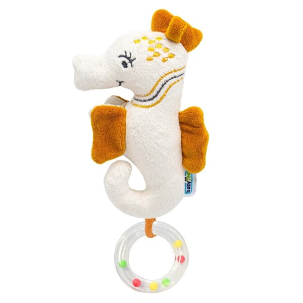 خشخيشة بيبي جيم على شكل حصان البحر 818 برتقالية - BabyJem