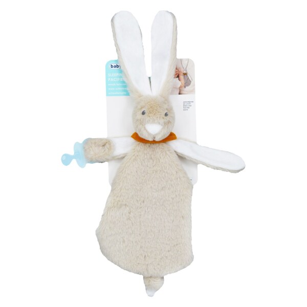 رفيق نوم بيبي جيم على شكل أرنب مع حامل مصاصة 813 حجر - BabyJem