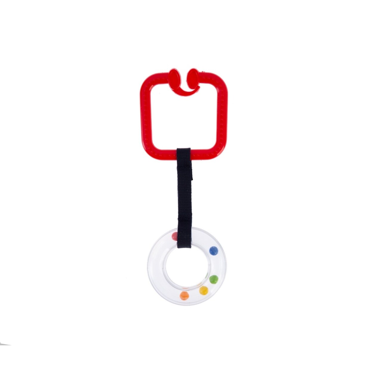 حلقة عربة الأطفال BabyJem Rattle 877 باللون الأحمر - 1