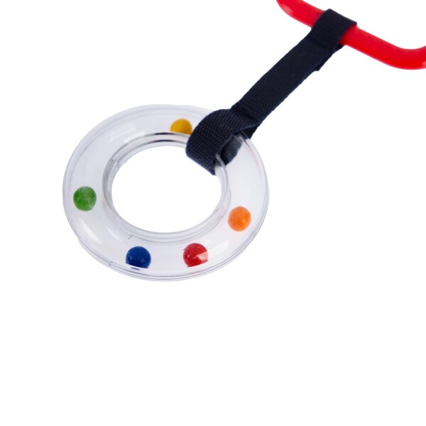 حلقة عربة الأطفال BabyJem Rattle 877 باللون الأحمر - 3
