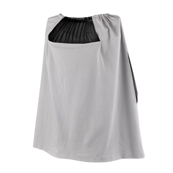 مريلة رضاعة من قماش التول بتصميم نافذة من BabyJem، لون رمادي، 735 - BabyJem