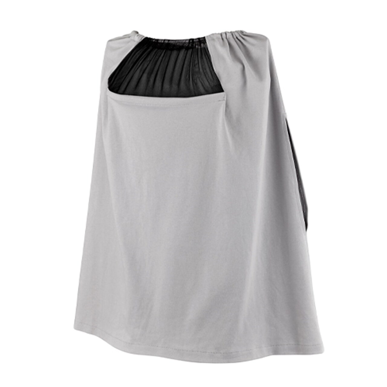 مريلة رضاعة من قماش التول بتصميم نافذة من BabyJem، لون رمادي، 735 - 1