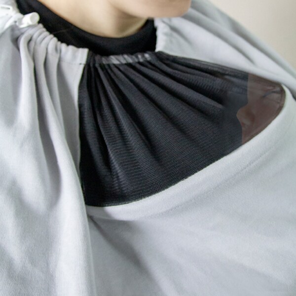 مريلة رضاعة من قماش التول بتصميم نافذة من BabyJem، لون رمادي، 735 - 4