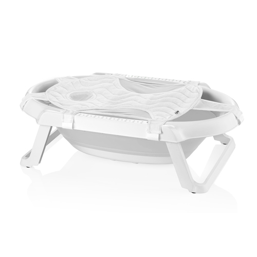 منشفة حمام قابلة للطي من بيبي جيم، شبكة 625، لون أبيض - BabyJem