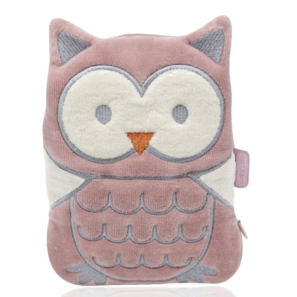 وسادة غاز مخملية بتصميم بومة الكرز من بيبي جيم رقم 366 لون وردي مغبر - 1