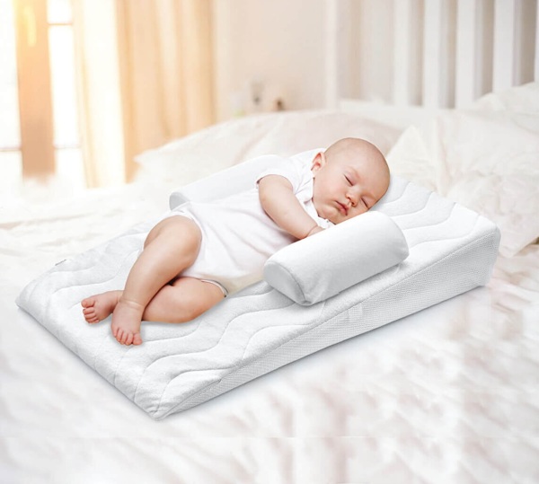 وسادة بيبي جيم للارتجاع المريئي للأطفال 132 باللون الأبيض - 2