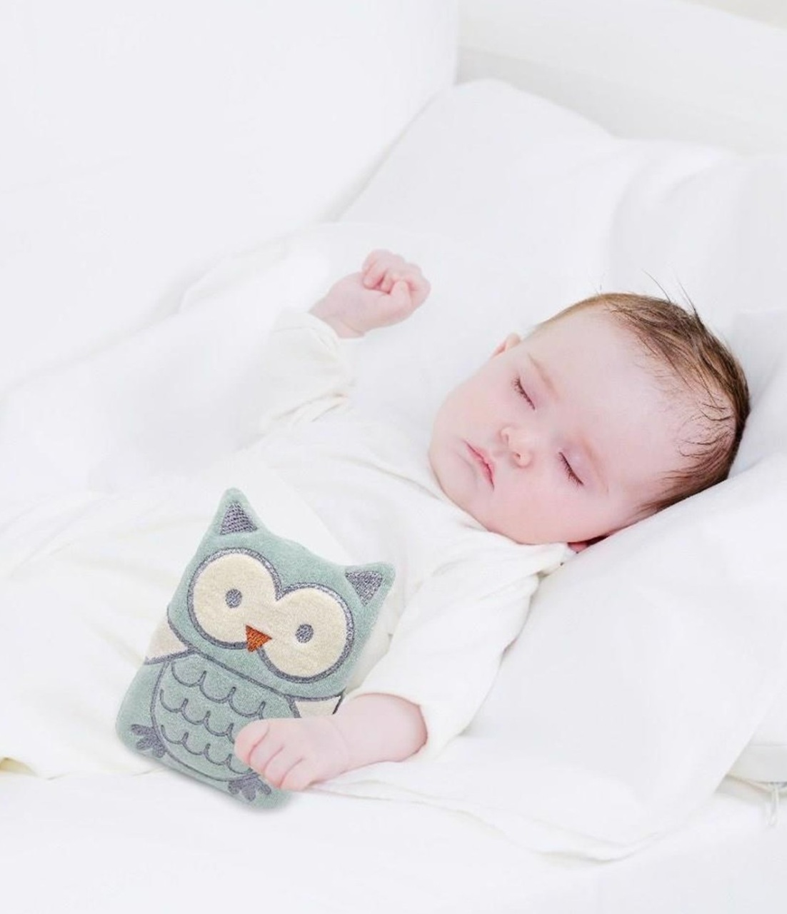 وسادة غاز مخملية على شكل بومة من بيبي جيم، رقم 366، باللون الأخضر - 2