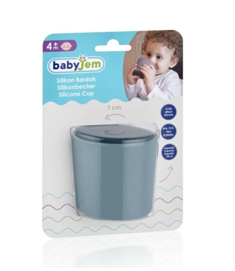 كوب سيليكون بيبي جيم 714 نعناعي - 1