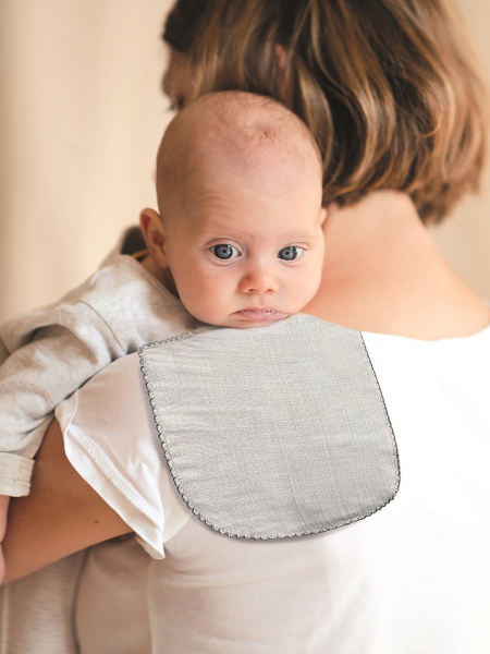 غطاء كتف من كريب بيبي جيم 804 رمادي - 2