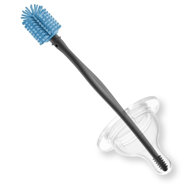 فرشاة تنظيف اللهاية والزجاجة من بيبي جيم 723 أزرق - 2