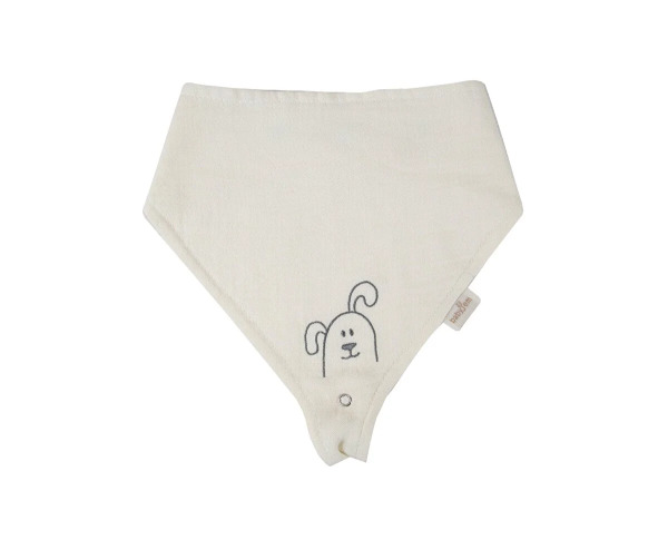 مريلة بيبي جيم موسلين مع حزام اللهاية 837 بيج فاتح - 2