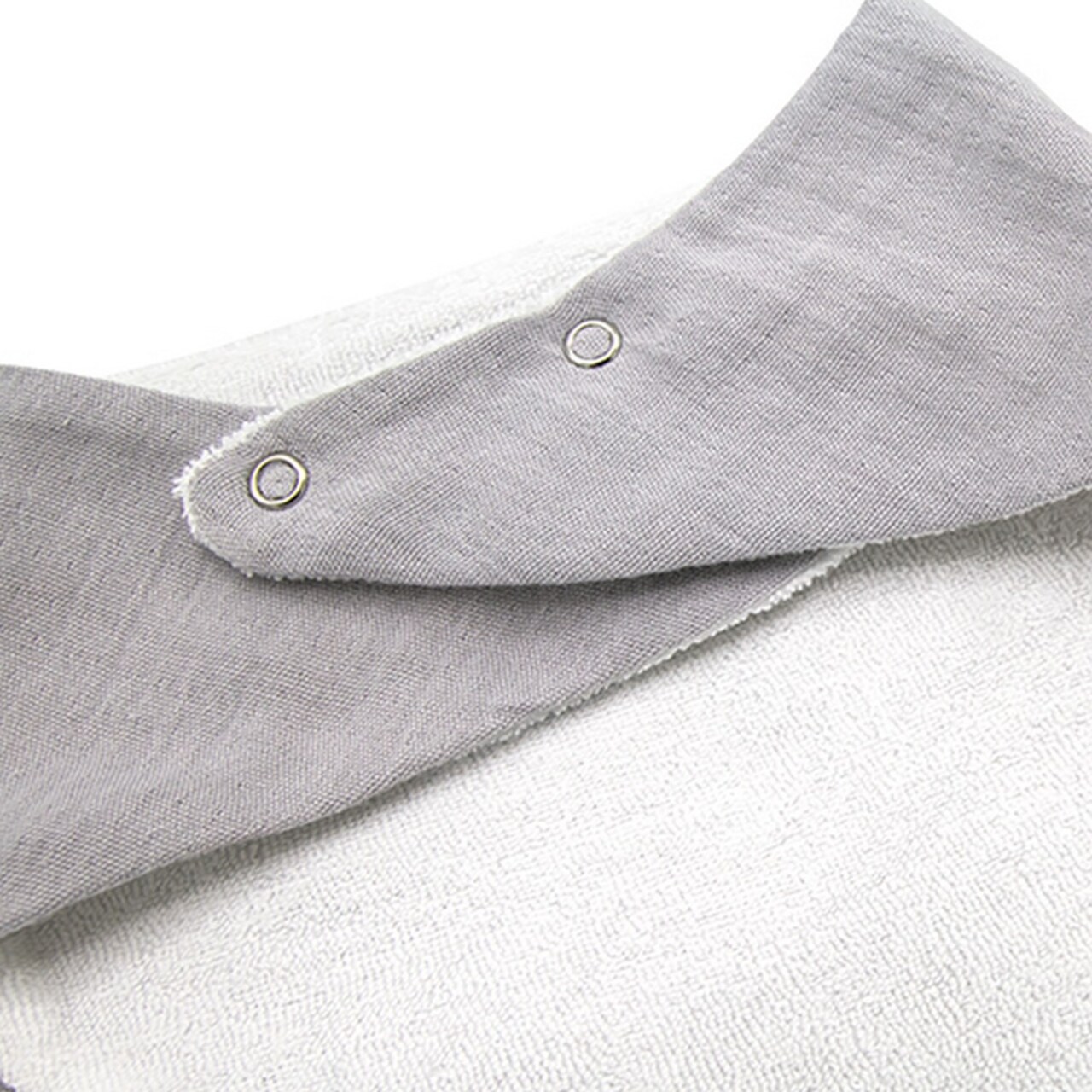 مريلة BabyJem الخشبية من قماش الكريب والموسلين 736 باللون الرمادي - 3