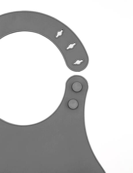 مريلة بيبي جيم ميني سيليكون 718 رمادية - 2