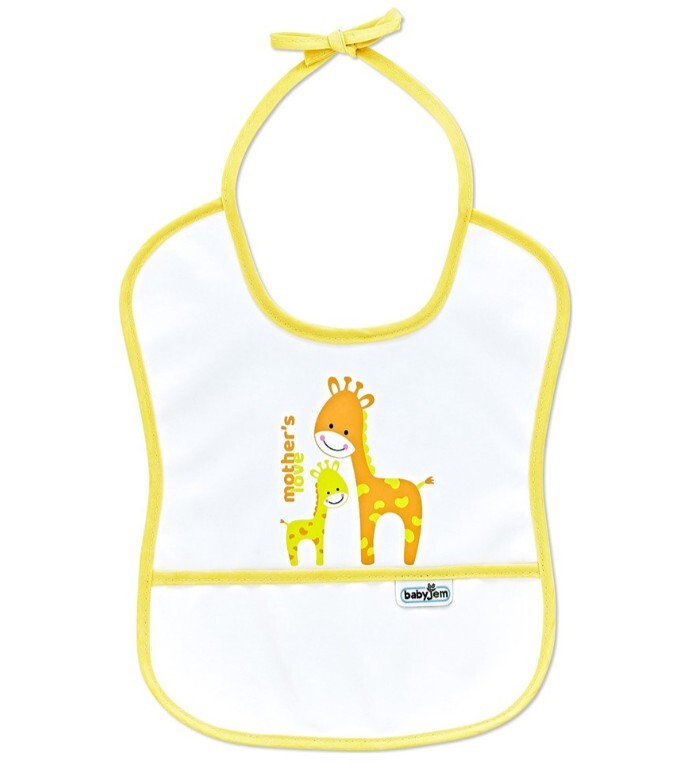 مريلة بيبي جيم بولي أويكثول صغيرة 030 صفراء - 1