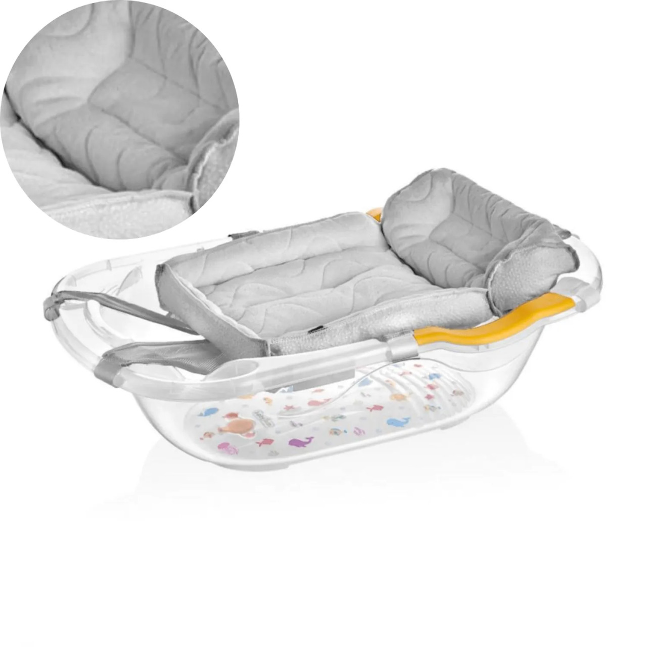 شبكة حوض استحمام بيبي جيم الرغوية للأطفال 164 رمادي - 2