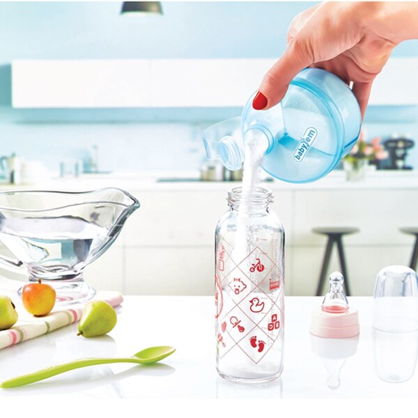 علبة طعام بودرة بيبي جيم 496 زرقاء - 3