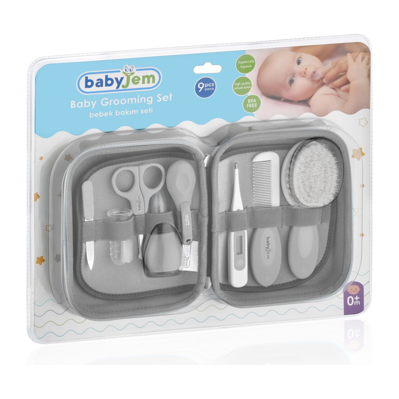 BabyJem Bebek Bakım Seti 9 Parça 363 Gri - 2