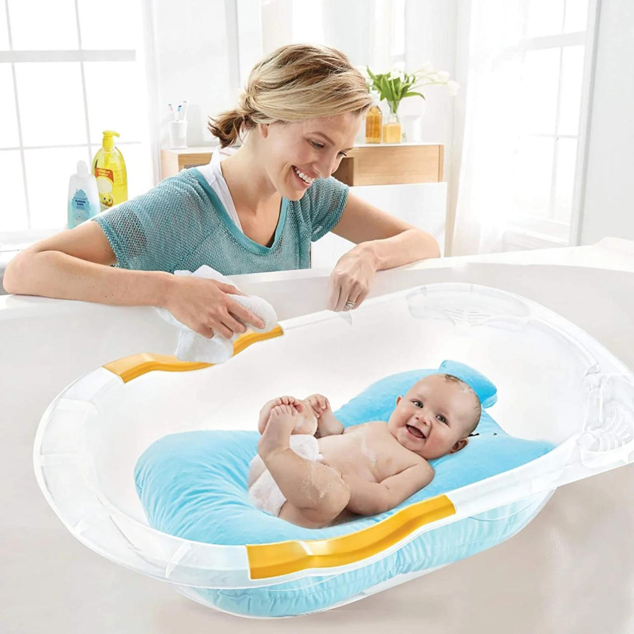 BabyJem Köpüklü Bebek Banyo Yatağı 436 Mavi - 2