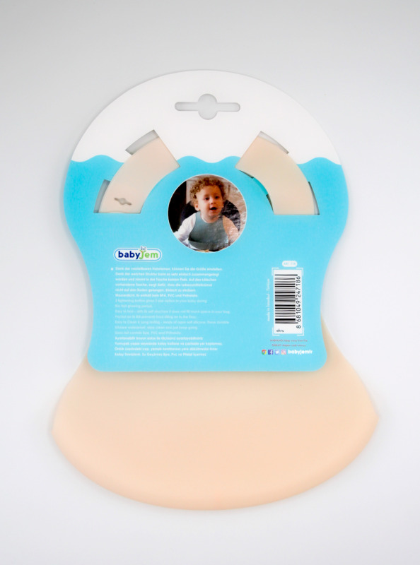 BabyJem Mini Silikon Önlük 718 Ekru - 8