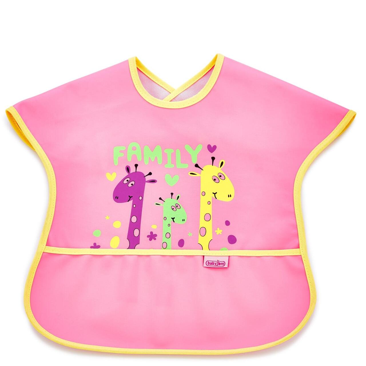 BabyJem Poli Muşamba Büyük Mama Önlüğü 029 Pembe - 1