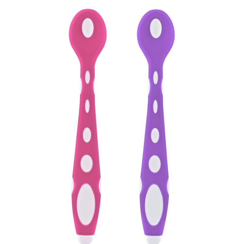 BabyJem Silikon Mama Kaşığı 563 Pembe Mor - 1