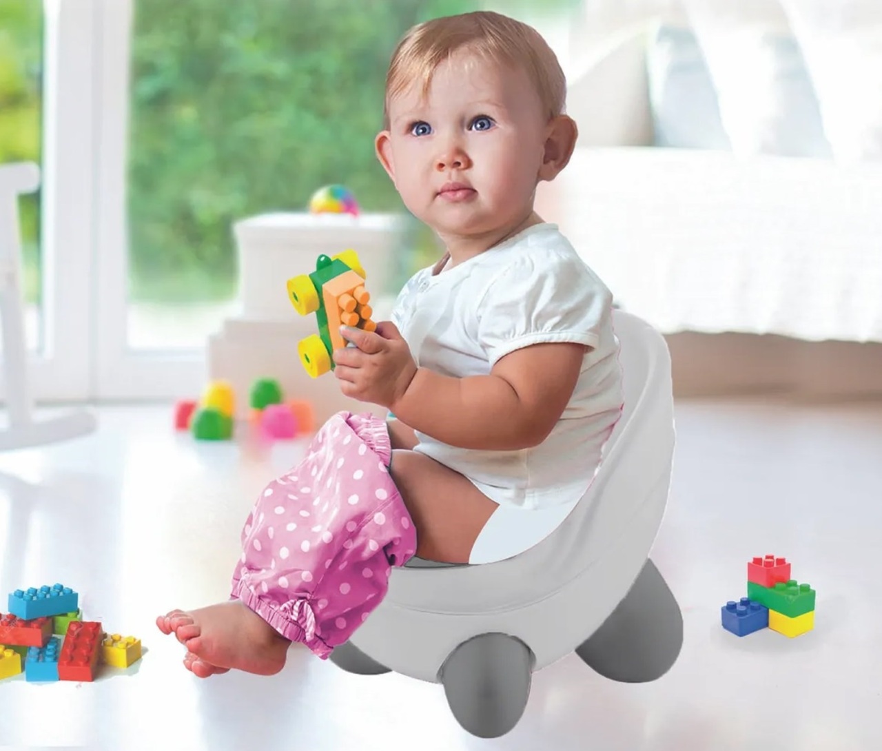 BabyJem TonTon Lazımlık 342 Beyaz Gri - 2