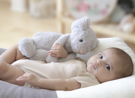BabyJem Uyku Arkadaşım Oturabilen Tavşan 30 Cm 730 Gri - 3