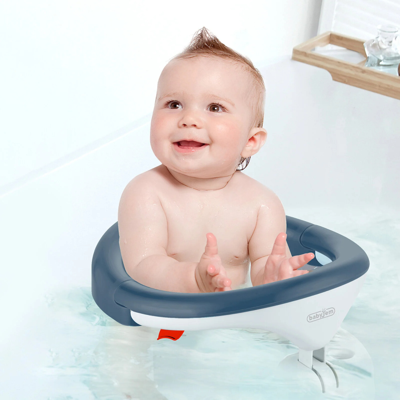 BabyJem Yandan Açılır Banyo & Mama Oturağı İndigo - 2