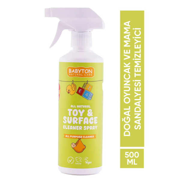 بخاخ منظف طبيعي لألعاب الأطفال وكراسي الأطفال من بيبيتون، 500 مل - 2