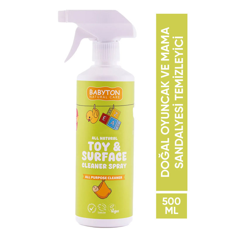 بخاخ منظف طبيعي لألعاب الأطفال وكراسي الأطفال من بيبيتون، 500 مل - 2